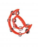 Fu02631 rot Tamburin Halbmond Rassel