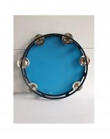 Fu56047 blau Tamburin Schellen Rassel