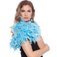 O45190-15 hellblau Federboa Boa Federstola ca.1,80m lang ca.65g