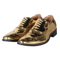 T3721-1400 gold Metallic Herren Disco Party Schuhe