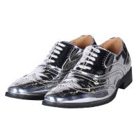 T3721-1700 silber Metallic Herren Disco Party Schuhe