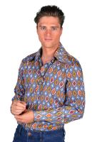 T3820-VINT mehrfarbig Herrenhemd Vintage Hippiehemd Partyhemd